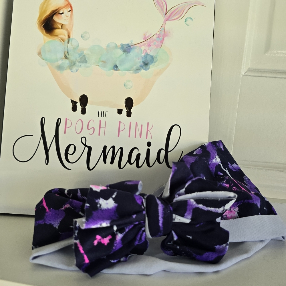 Baby girl nylon oversized bow headbands